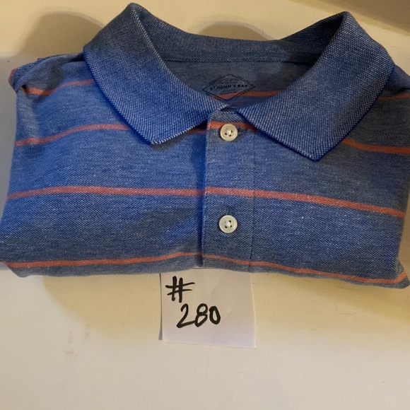St. John’s Bay blue striped polo. Size XL - Picture 1 of 4